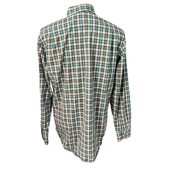 Southern Tide Men's Teal Green Plaid Classic Fit Button Down Shirt Sz L Preppy - Picture 3 of 5